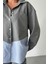Mottisfashion Polyviskon - Poplin Parçalı Gömlek Pantolon Takım - Gri 3