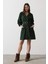 Mottisfashion Kemer Detaylı Gabardin Elbise - Haki 7