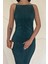 Mottisfashion Zümrüt Piliseli Halter Boyun Elbise 3
