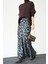 Mottisfashion Uzun Saten Etek - Siyah-Mavi 2