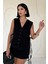 Mottisfashion Siyah Yanları Bağcıklı Yelek 1