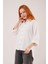 Mottisfashion Yarasa Kol Rahat Kalıp Beyaz Gömlek 1