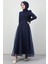 Alara Tesettür Abiye Lacivert 4