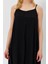 Mottisfashion Askılı Uzun Çan Elbise - Siyah 4