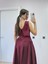 Mottisfashion Arkası Kanatlı Uzun Elbise- Bordo 4