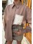 Mottisfashion Süzine Cepli Arkası Yırtmaçlı Oversize Gömlek 3420 5