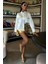 Mottisfashion Yaka ve Cep Inci Taşlı Saten Gömlek 3423 2