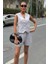 Mottisfashion Yelek Şort Flamlı Keten Takım 10133-17 1