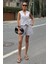 Mottisfashion Yelek Şort Flamlı Keten Takım 10133-17 3
