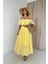 Mottisfashion Sarı Omzu Lastikli Brode Elbise 1