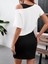 Mottisfashion Kadın Askılı Yuvarlak Yaka Kısa Kaşkorse Elbise ve Viskon Bluz Ikili Takım 4