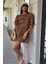 Mottisfashion Önü Fiyonk Bağlamalı ve Balon Kollu Elbise 2893 1