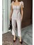 Mottisfashion Şantuk Keten Yelek Görünümlüaskılı Bluz - Pantolon Tk - Lila 2