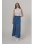 Mottisfashion Bel Lastikli Dantel Etek - Mavi 3