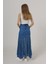 Mottisfashion Bel Lastikli Dantel Etek - Mavi 4