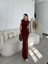 Mottisfashion Kolsuz Uzun Likralı Elbise - Bordo 2