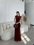 Mottisfashion Kolsuz Uzun Likralı Elbise - Bordo 4