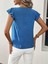 Mottisfashion Kadın Kısa Kelebek Kollu V Yakalı Bluz 3
