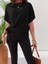 Mottisfashion Kadın Kısa Kollu Bisiklet Yaka Yandan Bağlamalı Aerobin Bluz 4