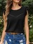 Mottisfashion Kadın Yuvarlak Yaka Kolları Fırfırlı Krep Bluz 1