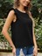 Mottisfashion Kadın Yuvarlak Yaka Kolları Fırfırlı Krep Bluz 2