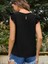 Mottisfashion Kadın Yuvarlak Yaka Kolları Fırfırlı Krep Bluz 3