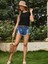 Mottisfashion Kadın Yuvarlak Yaka Kolları Fırfırlı Krep Bluz 4