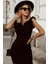 Mottisfashion Kadın Kolsuz Omzu Volanlı Bisiklet Yaka Kaşkorse Mini Elbise 6