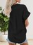Mottisfashion Kadın Kısa Kollu V Yakalı Önden Düğmeli Dokuma Gömlek 3