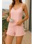 Mottisfashion Kadın Ip Askılı Atlet ve Alt Pon Pon Aerobin Short Takım 1