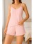 Mottisfashion Kadın Ip Askılı Atlet ve Alt Pon Pon Aerobin Short Takım 3