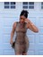 Mottisfashion Kadın Sıfır Kol Desenli Mini Bodycon Dalgıç Elbise 7