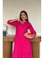 Mottisfashion Fuşya Dantelli New Elbise 3