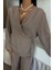 Mottisfashion Kruvaze Model Klasik Pantolonlu Çupra Keten Takım 10191 5