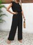 Mottisfashion Kadın Kolsuz Bisiklet Yaka Aerobin Bluz ve Bağcıklı Pantolon 2
