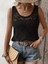 Mottisfashion Kadın Askılı Yuvarlak Yaka Geometrik Desenli Triko Bluz 4
