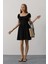Mottisfashion Beli Korseli Mini Elbise - Siyah 3