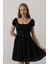 Mottisfashion Beli Korseli Mini Elbise - Siyah 4