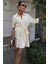 Mottisfashion Süzene Nakışlı ve Gold Düğmeli Elbise 2742 7