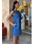 Mottisfashion Sırt Bağcıklı Tensel Elbise 2880 6
