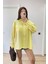 Mottisfashion Yakalı Yandan Yırtmaçlı Gömlek - Sarı 1