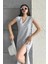 Mottisfashion V Yaka Cepli Elbise 4