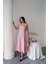 Mottisfashion Pembe Çift Dikişli Gabardin Elbise 1