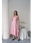 Mottisfashion Pembe Çift Dikişli Gabardin Elbise 2