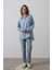 Mottisfashion Çizgili Tek Cep Gömlek - Bebe Mavisi 2
