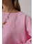 Mottisfashion Yarasa Kollu Crop Bluz - Pembe 4