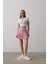 Mottisfashion Beli Lastikli Mini Etek - Pembe 1