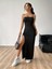 Mottisfashion Kadın Ip Askılı Yandan Yırtmaçlı Janjan Krep Elbise 8