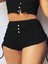 Mottisfashion Kadın Ip Askılı Crop Bluz ve Yanlardan Büzgülü Ikili Kaşkorse Short Takım 2