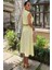 Mottisfashion Göbeği Halka Detaylı Midi Boy Elbise 2896 8